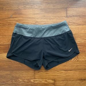 Black & Grey Dri-Fit Nike Running Shorts